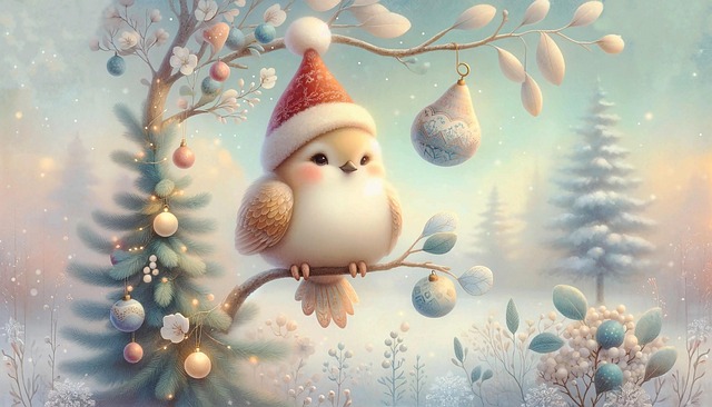 Free ai generated partridge pear tree illustration