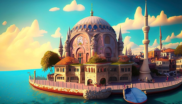 Free ai generated istanbul turkey illustration