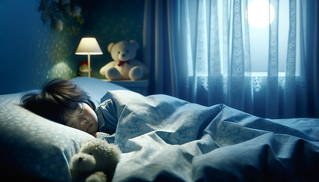 Free ai generated japanese boy asleep illustration