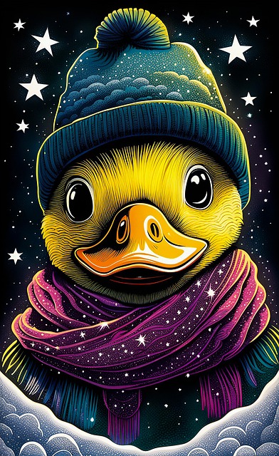 Ai Generiert, Ente, Deckel, Karikatur
