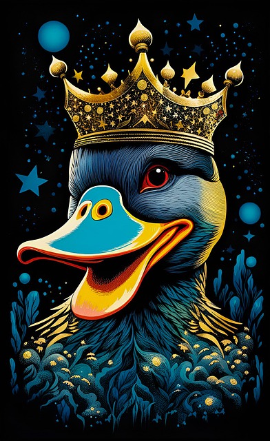 Download free HD stock image of Ai Generated Duck Free ai generated duck king illustration