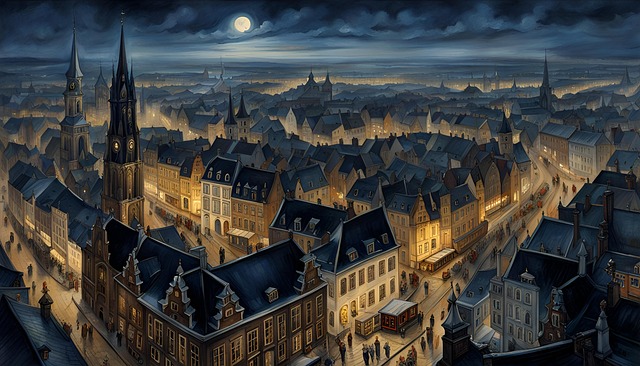 Free ai generated city night illustration