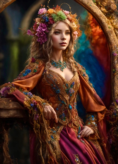 Download free HD stock image of Ai Generated Queen Free ai generated queen elf illustration