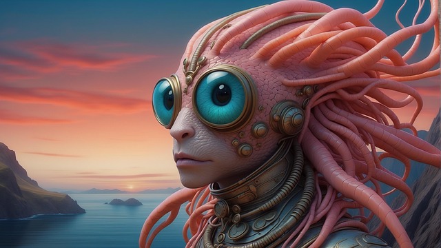 Free ai generated alien tentacles illustration