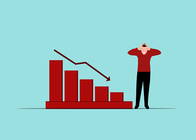 Free business graph down vector