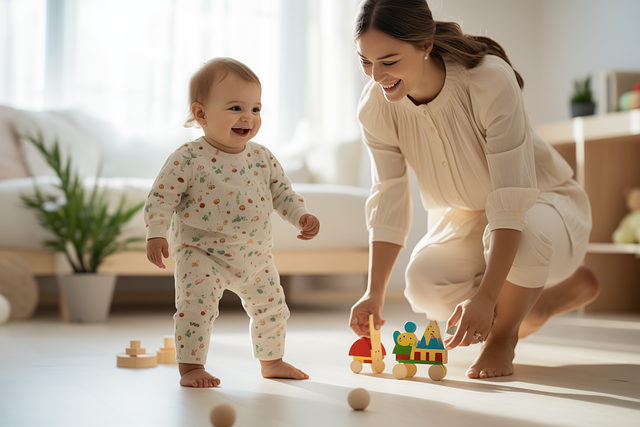 Free ai generated playroom mother illustration