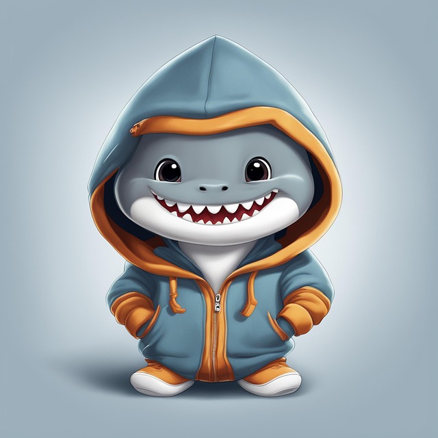 Free ai generated shark jacket illustration