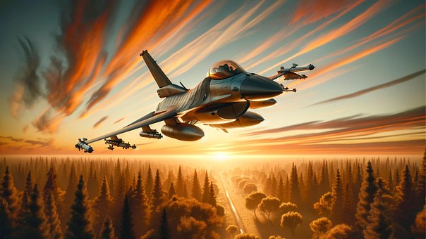 Ai Generado, Halcón De Combate F-16