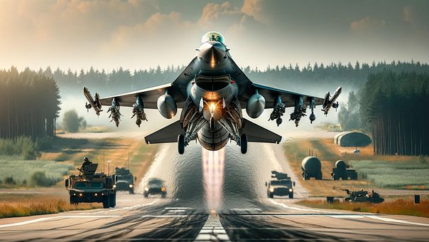 Ai Generado, Avión, Chorro, Militar