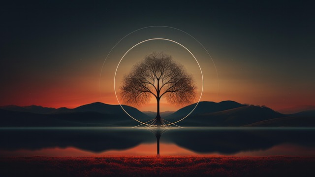 Free ai generated tree cosmic illustration