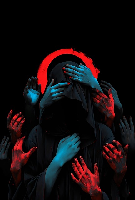 Free ai generated hands gothic illustration