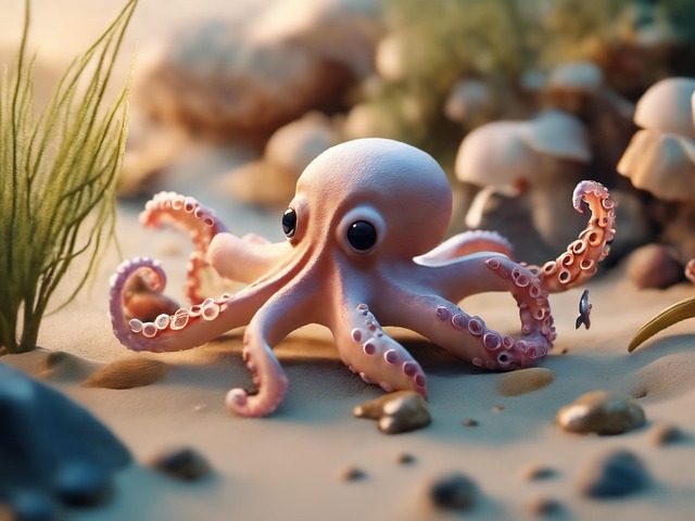 Ai Generado, Pulpo, Mar, Oceano