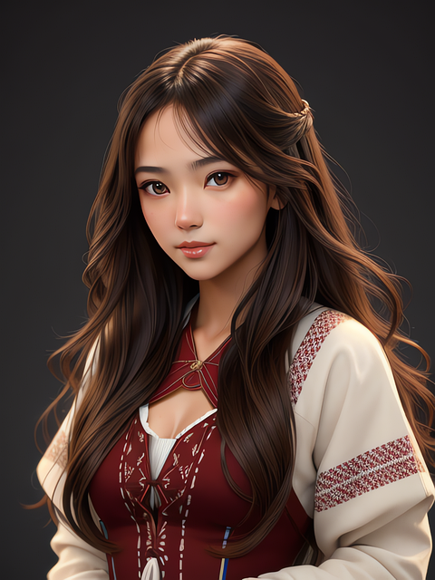 Free ai generated woman beauty illustration
