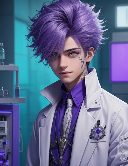 Free generated ai man the scientist illustration