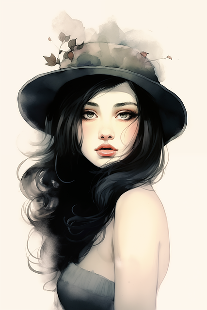 Free ai generated woman fashionable illustration