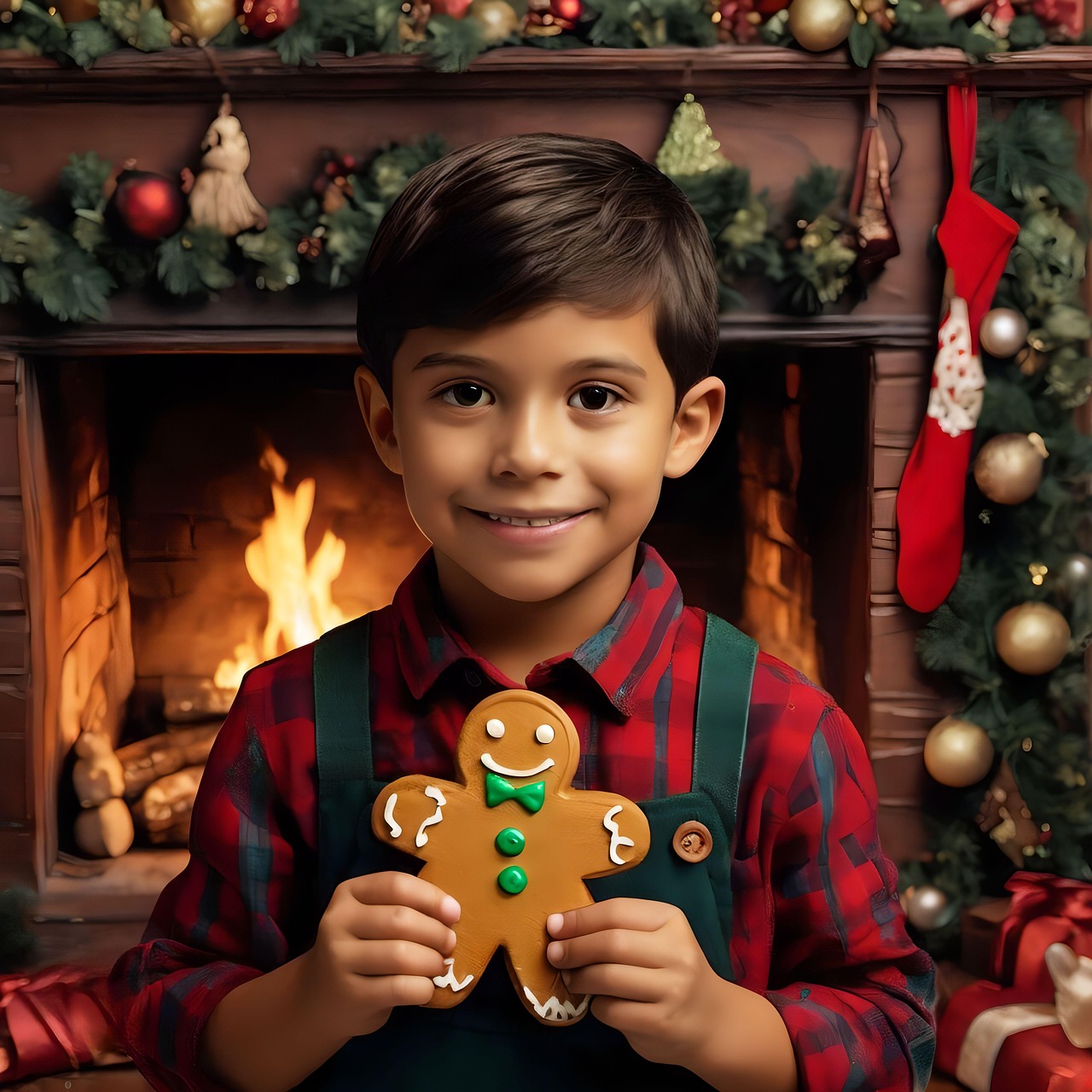 Download Ai Generated Christmas Boy Royalty Free Stock Illustration 
