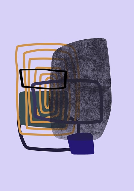 Free forms square abstract illustration