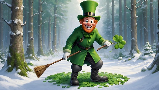 Download free HD stock image of Chimney Sweep Four Leaf Clover Free chimney sweep four leaf clover forest illustration