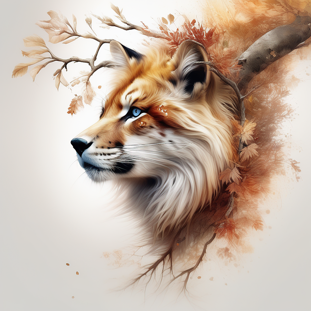 Free animal branches fall illustration