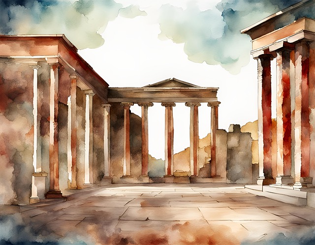 Free pompeii italy old illustration