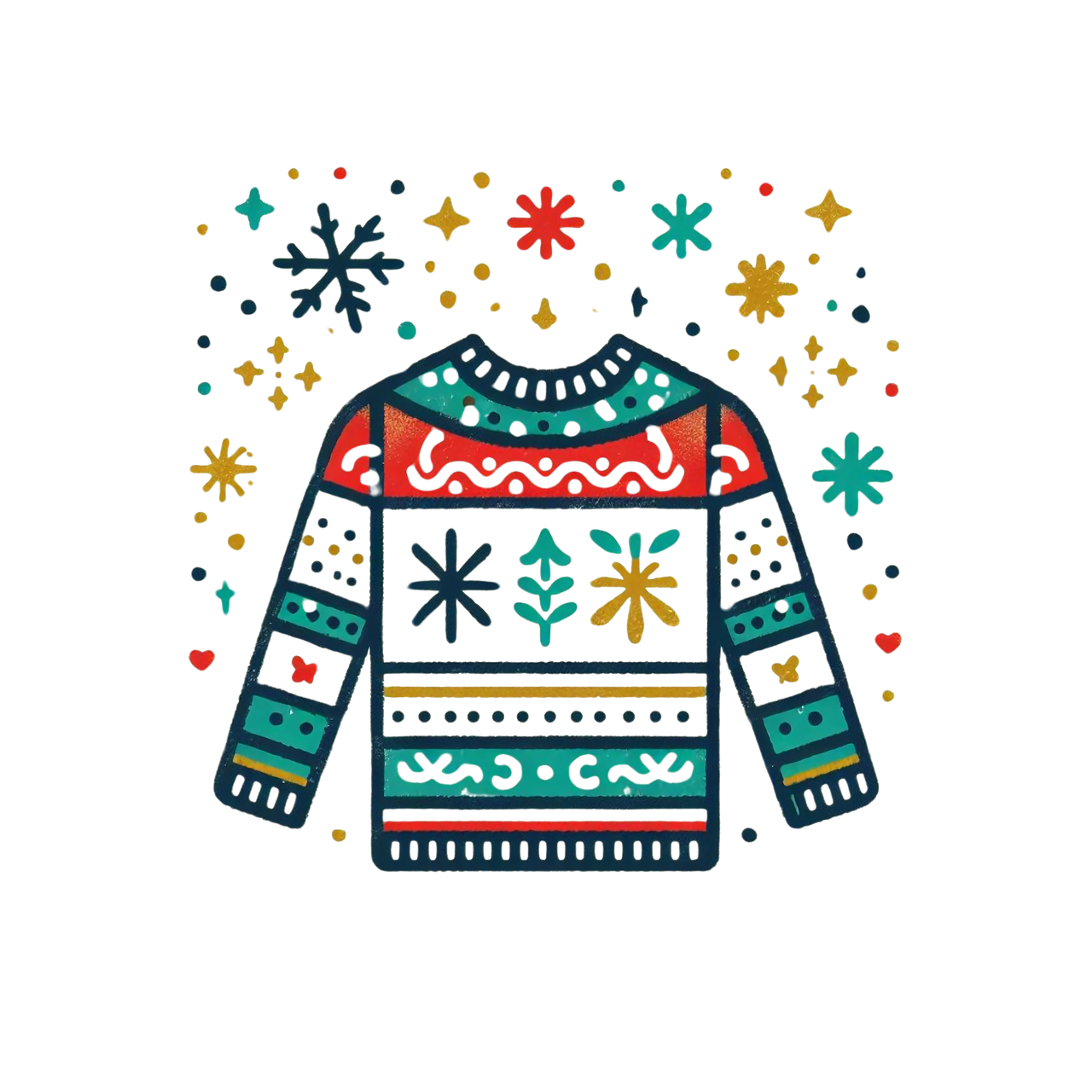 Free ai generated christmas sweater illustration