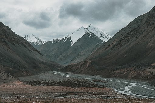 Bjerge, Vandfald, Panorama, Miljø, Vand