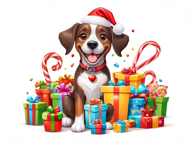 Ai Generiert, Hund, Hündchen, Geschenke