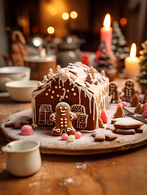 Free ai generated gingerbread icing illustration