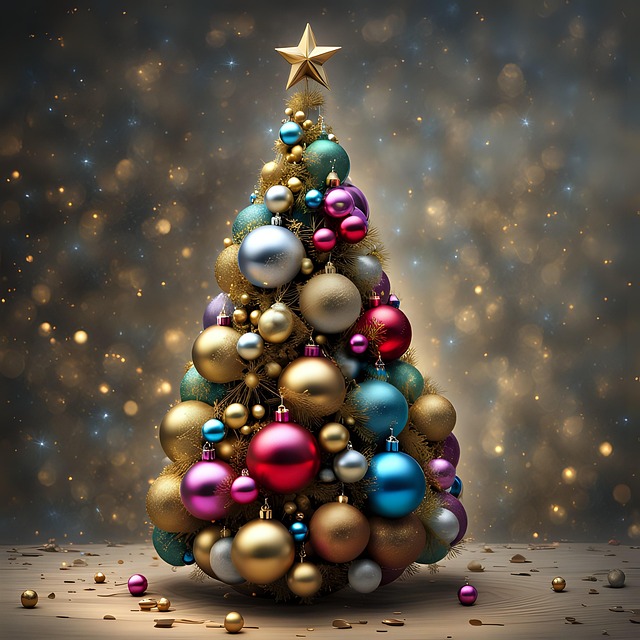 Free ai generated christmas christmas tree illustration
