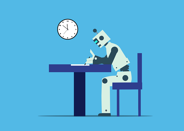 Free robot artificial intelligence writing illustration