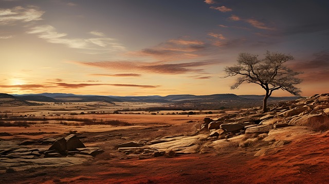 Free ai generated mountains tree illustration