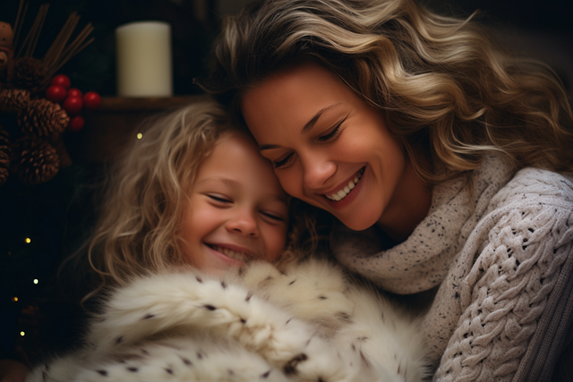 Ai Generiert, Mutter, Tochter, Familie
