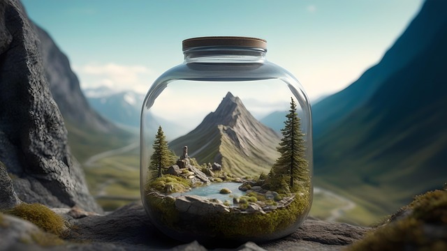 Download free HD stock image of Ai Generated Glass Free ai generated glass jar illustration