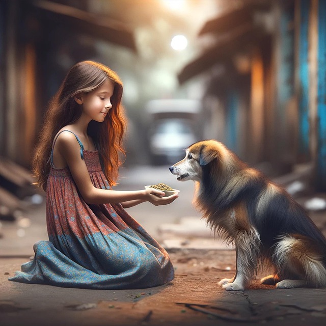 生成されたAi 女の子 犬 - Pixabayの無料画像