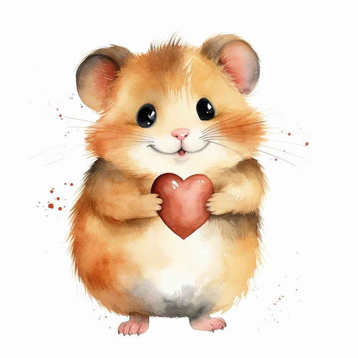 Curated visual reference: Fresh Look at Download AI Generated Hamster Heart Royalty Free Stock Illustration
