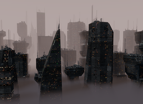 Futuristisch, Stad, Sciencefiction