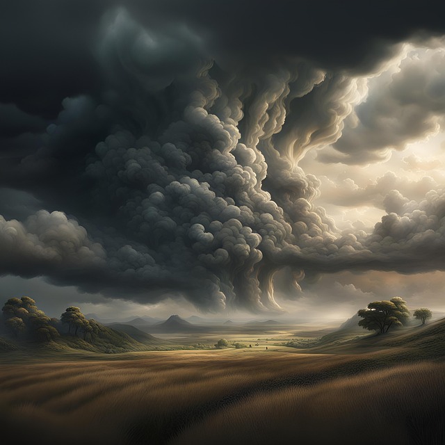 Free ai generated desert stormy illustration