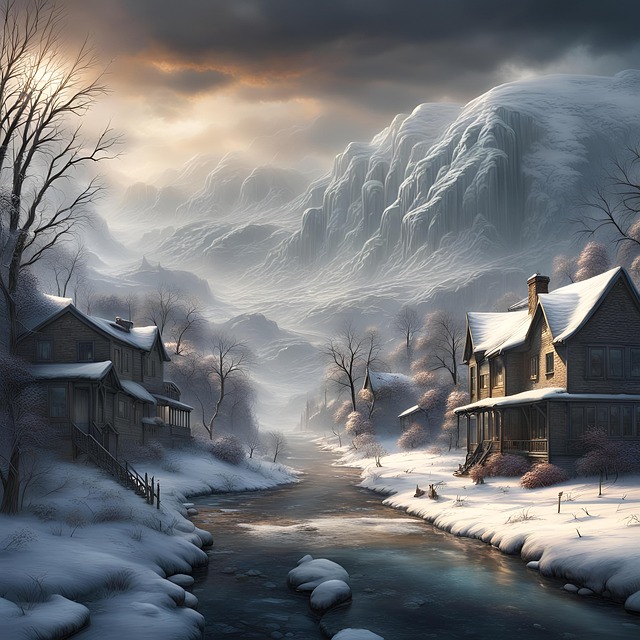 Download free HD stock image of Ai Generated Cabins Free ai generated cabins mountains illustration