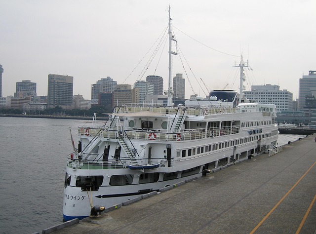 Yokohama, Port, Japan, Schiff, Meer