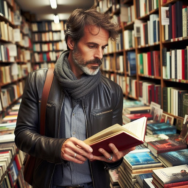 Free ai generated library man illustration