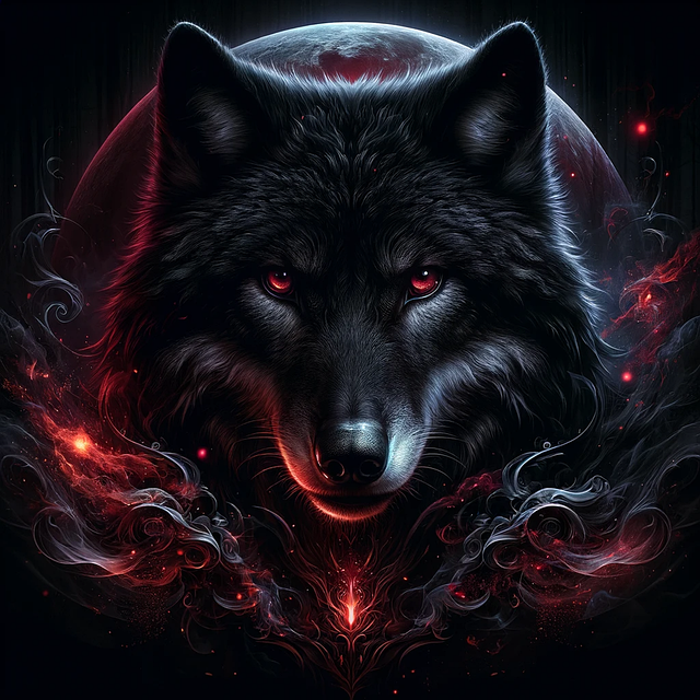 Free wolf creature mystic illustration