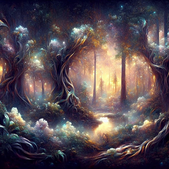 Free ai generated nature forest illustration
