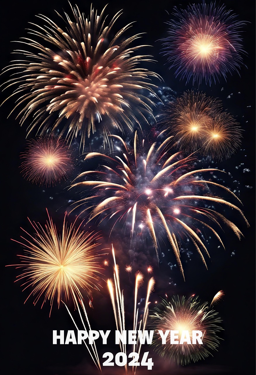 Download Happy New Year Background Fireworks Royalty-Free Stock