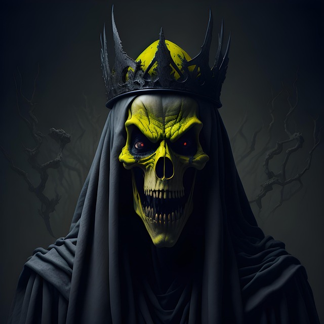 Free ai generated dementor skull illustration