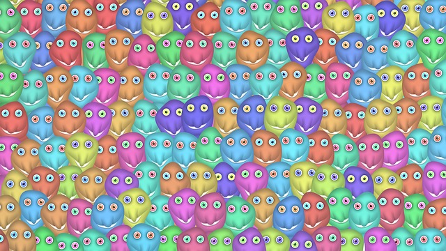 Free faces pattern heads vector