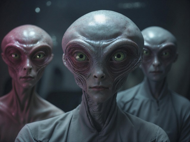 Free ai generated aliens space illustration