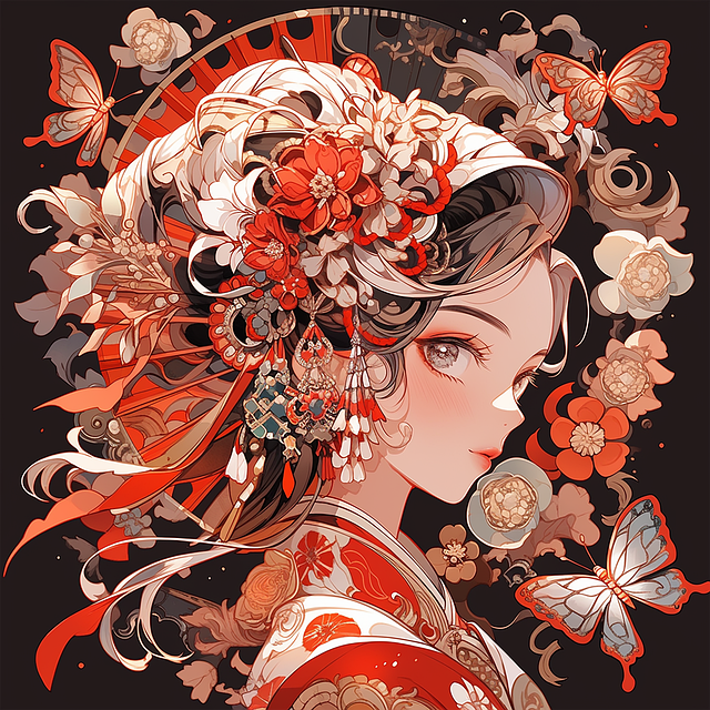 Free ai generated woman country style illustration