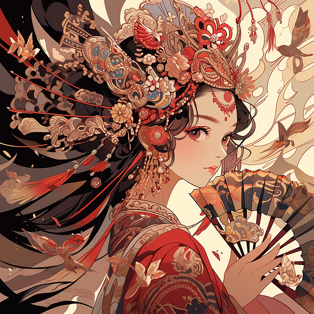 Free ai generated woman country style illustration