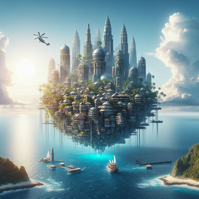 Free Ai Generated City illustration and picture