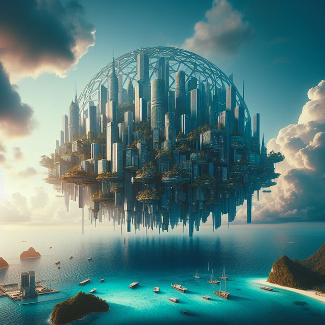 Free Ai Generated City illustration and picture